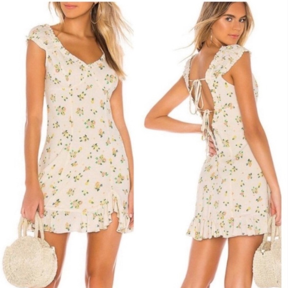Free People Like A Lady Mini Dress in Cactus Flower Combo S NWT